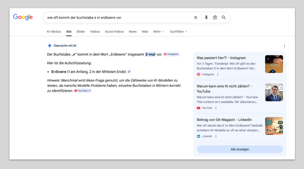 Google-Fail zur Lage der Erdbeeren